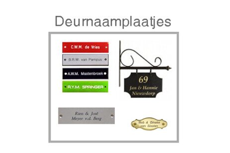 Deurnaamplaatjes Webshop